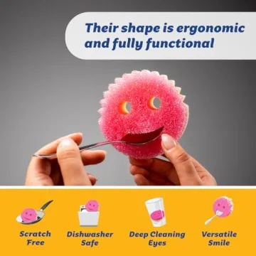 Scrub Daddy Scrub Mommy Sponges with Daddy Caddy 6ct