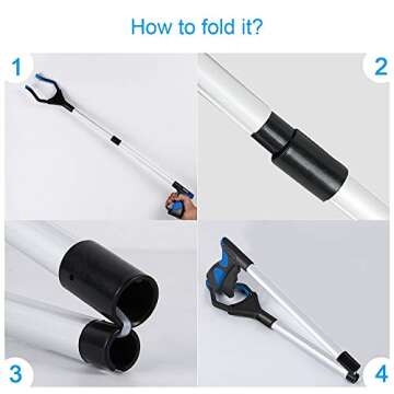 2-Pack Grabber Reacher Tool for Easy Cleanup and Access