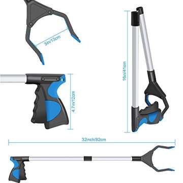 2-Pack Grabber Reacher Tool for Easy Cleanup and Access