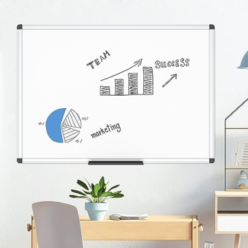 VIZ-PRO 48 x 36 Inch Whiteboard for Office and Home