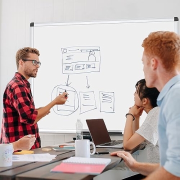 VIZ-PRO 48 x 36 Inch Whiteboard for Office and Home