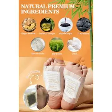 TEWEAE Ginger Foot Pads for Sleep and Relaxation - 60 Count