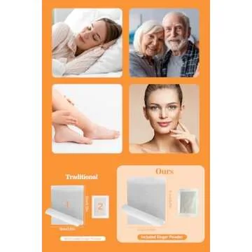 TEWEAE Ginger Foot Pads for Sleep and Relaxation - 60 Count