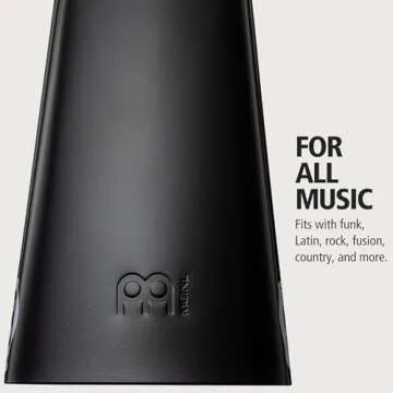 Meinl Percussion SL675-BK Black Powder Coated Steel Cowbell, 6 3/4-Inch