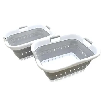 SAMMART 41L Collapsible Laundry Baskets - Space-Saving & Durable