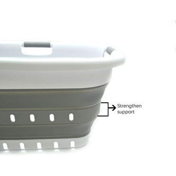 SAMMART 41L Collapsible Laundry Baskets Space-Saving Durable