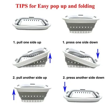 SAMMART 41L Collapsible Laundry Baskets Space-Saving Durable