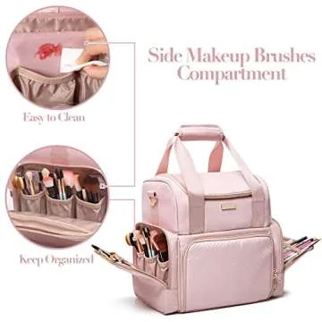 Prokva Large Makeup Cosmetic Bag with 3 Cases - Travel Organizer