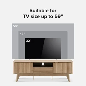 Mopio Brooklyn Mid-Century Modern TV Stand for TVs up to 50”
