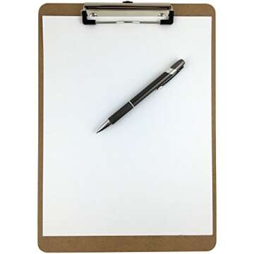 Trade Quest Clipboard (Pack of 6) Letter Size Low Profile Clip Hardboard
