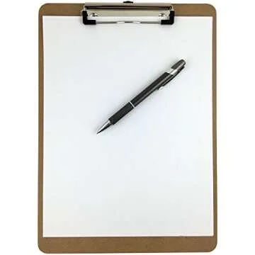 Trade Quest Clipboard (Pack of 6) Letter Size Low Profile Clip Hardboard
