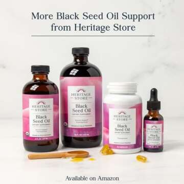 HERITAGE STORE Black Seed Oil - Organic Wellness Supplement 16oz
