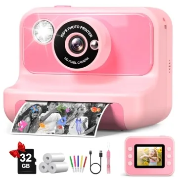 Kids Camera Instant Print & 1080P HD Video Toy for Ages 3-12