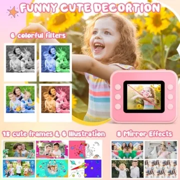 Kids Instant Print Camera & 1080P Video for Ages 3-12