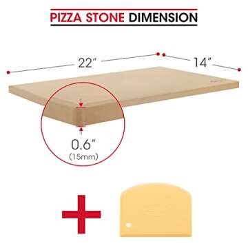 Unicook 22 Inch Extra Large Pizza Stone for Perfect Baking