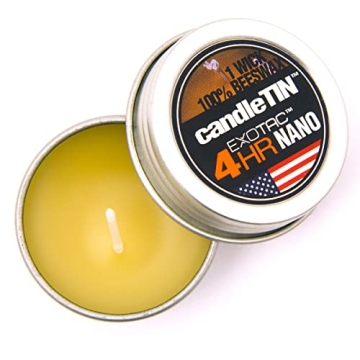 Exotac candleTIN Nano Beeswax Tealight Candles Pack of 3