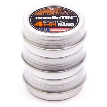 Exotac candleTIN Nano Beeswax Tealight Candles Pack of 3