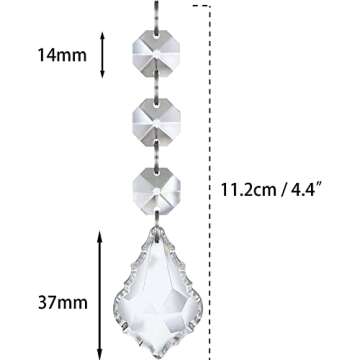 Jishi 30pk Angel Christmas Tree Decorations Ornaments, Hanging Acrylic Crystal Angel Ornaments for C...