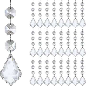 Jishi 30pk Angel Christmas Tree Decorations Ornaments, Hanging Acrylic Crystal Angel Ornaments for Christmas Tree Indoor Christian Religious Home Decor, Birthday Wedding Party Decoration Supplies Bulk