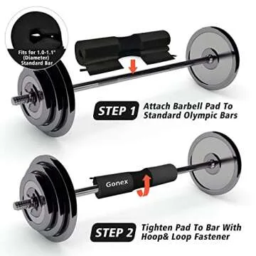 bridawn Barbell Pad Set for Squats Hip Thrusts Upgraded Bar Neck Pads Workout Foam Weightlifting Cushion with 2 Gym Ankle Straps Hip Resistance Band Fits Standard Olympic Bars with a Carry Bag