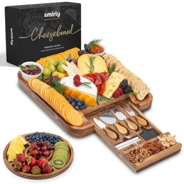 SMIRLY Charcuterie Boards Gift Set - Perfect for Housewarming & Weddings