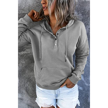 Trendy Queen Women's Grey Hoodie – Style Meets Comfort