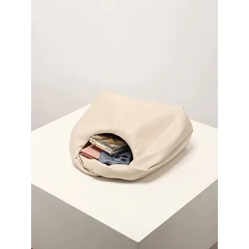 Verdusa Women's Elegant Ruched Mini Handbag Apricot Pouch