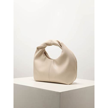 Verdusa Women's Elegant Ruched Mini Handbag Apricot Pouch