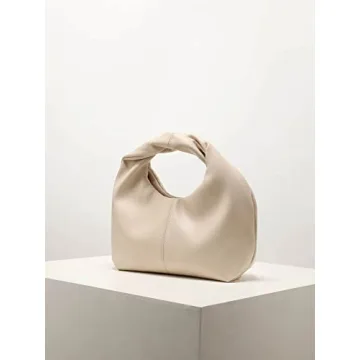 Verdusa Women's Elegant Ruched Mini Handbag Apricot Pouch