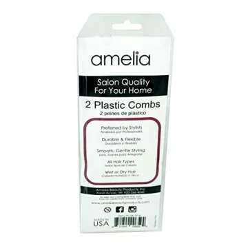 7in Plastic Pick Comb, pack of 2