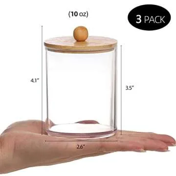 Stylish Tbestmax Cotton Swab Canisters Set for Storage