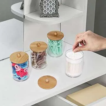 Stylish Tbestmax Cotton Swab Canisters Set for Storage