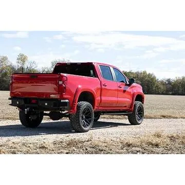 Rough Country Power Running Boards with LED Step Lights for Chevy Silverado/GMC Sierra 1500/2500HD/3500HD Double Cab (2019-2024) - Dual Motor Electric Powerstep Board & Retractable Truck Steps