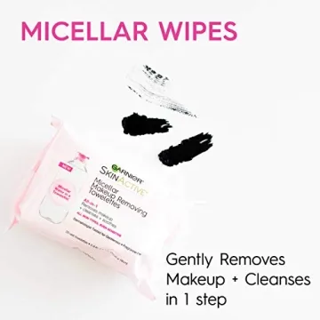 Garnier Micellar Facial Cleanser & Makeup Remover Wipes, Gentle for All Skin Types (25 Wipes), 2 Count (Packaging May Vary)