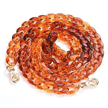 Aumey 40 Inches DIY Resin Bag Strap Plastic Ladies Bag Chain Shoulder Cross Body Bag Handbag Purse Replacement Chain Strap Set with Buckles (Twilight)