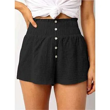 Trendy Women’s High Waisted Linen Shorts for Summer