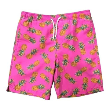 INGEAR Boys Quick Dry Swim Trunks UPF 50+ Pink Pineapple