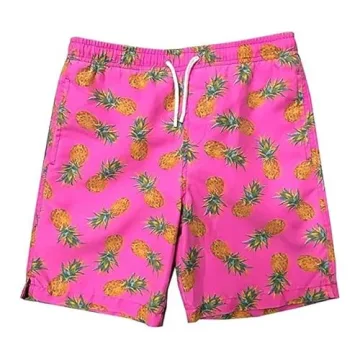 INGEAR Boys Quick Dry Swim Trunks UPF 50+ Pink Pineapple