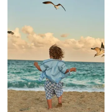 INGEAR Boys Quick Dry Swim Trunks UPF 50+ Pink Pineapple