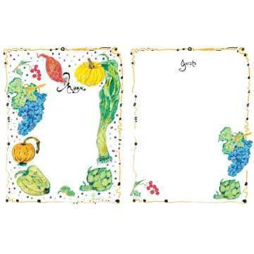 Menus Book for Meals and Memories