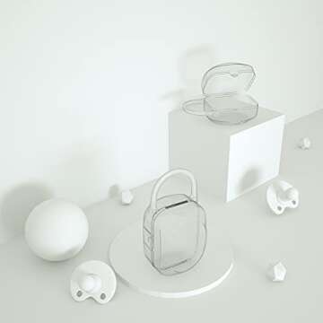 LANEYLI Pacifier Box Pacifier Shield Case Pacifier Clip Holder - Pack of 2