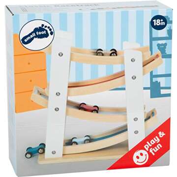 Small Foot Wooden Car Ramp Racing Playset for Toddlers