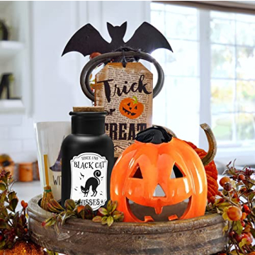 Set of 3 Apothecary Potion Bottles for Halloween Decor