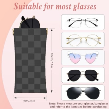 HIGH FIT Portable Sunglasses Case for Women Girls Black