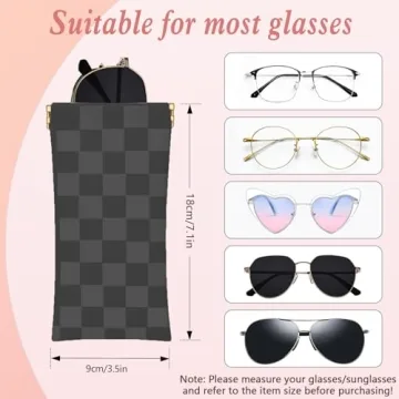 HIGH FIT Portable Sunglasses Case for Women Girls Black