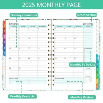 Stylish 2025 Planner with Weekly and Monthly Organization
