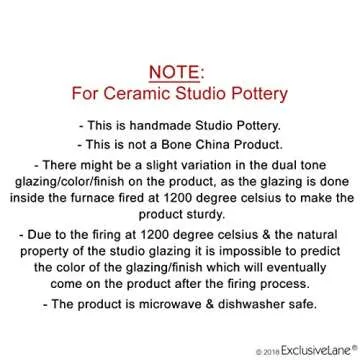 ExclusiveLane Half Ceramic Tea Cups | Black, 130ml | Set of 2 | Handmade Studio Pottery Tea Glasses for Tea Party | Coffee Mugs for Hot or Cold Beverages | Microwave Safe | Ideal Housewarming Gift