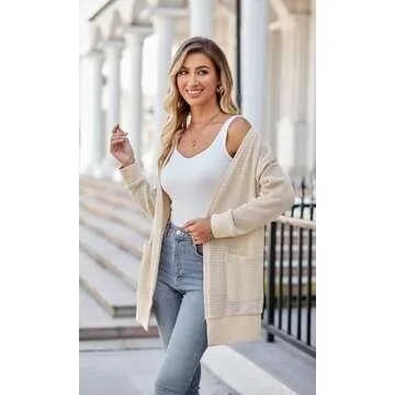 STYLEWORD Women's 2025 Fashion Summer Cardigan Sweater – Lightweight Open Front Kimono with Pocket...
