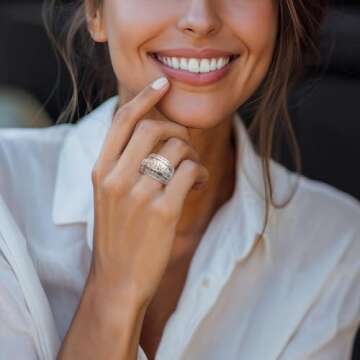 Ross-Simons 2.00 ct. t.w. Baguette and Round Diamond Multi-Row Ring in Sterling Silver. Size 8