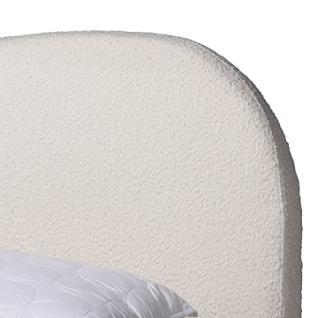 Baxton Studio Maya Platform Queen Bed in White/Oak Brown